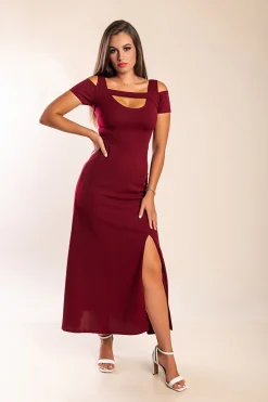 VESTITO NESSA, BORDEAUX